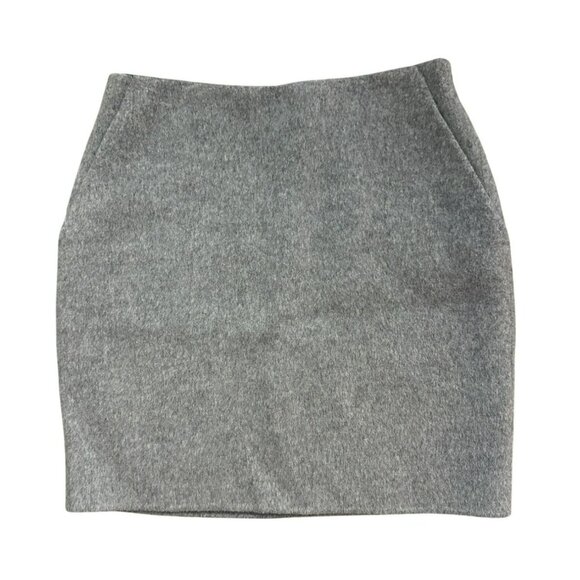 Theory Dresses & Skirts - Theory Womens Short Skirt Size 2 Wool Cashmere Blend Gray Felted Pockets Zipper